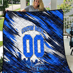 Personalised Adelaide Strikers Cricket Fan Pride Quilt Dynamic Cricket Graphic Art With Adelaide City Skyline