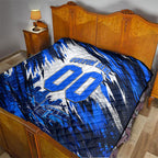 Personalised Adelaide Strikers Cricket Fan Pride Quilt Dynamic Cricket Graphic Art With Adelaide City Skyline