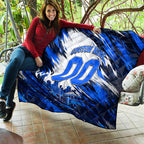 Personalised Adelaide Strikers Cricket Fan Pride Quilt Dynamic Cricket Graphic Art With Adelaide City Skyline