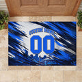 Personalised Adelaide Strikers Cricket Fan Pride Rubber Doormat Dynamic Cricket Graphic Art With Adelaide City Skyline