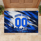Personalised Adelaide Strikers Cricket Fan Pride Rubber Doormat Dynamic Cricket Graphic Art With Adelaide City Skyline