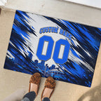 Personalised Adelaide Strikers Cricket Fan Pride Rubber Doormat Dynamic Cricket Graphic Art With Adelaide City Skyline