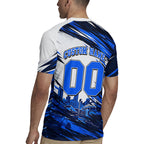 Personalised Adelaide Strikers Cricket Fan Pride Rugby Jersey Dynamic Cricket Graphic Art With Adelaide City Skyline