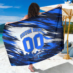 Personalised Adelaide Strikers Cricket Fan Pride Sarong Dynamic Cricket Graphic Art With Adelaide City Skyline