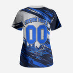 Personalised Adelaide Strikers Cricket Fan Pride Scrub Top Dynamic Cricket Graphic Art With Adelaide City Skyline