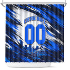 Personalised Adelaide Strikers Cricket Fan Pride Shower Curtain Dynamic Cricket Graphic Art With Adelaide City Skyline