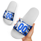 Personalised Adelaide Strikers Cricket Fan Pride Slide Sandals Dynamic Cricket Graphic Art With Adelaide City Skyline