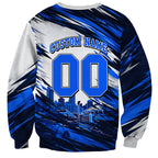 Personalised Adelaide Strikers Cricket Fan Pride Sweatshirt Dynamic Cricket Graphic Art With Adelaide City Skyline
