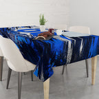 Personalised Adelaide Strikers Cricket Fan Pride Tablecloth Dynamic Cricket Graphic Art With Adelaide City Skyline