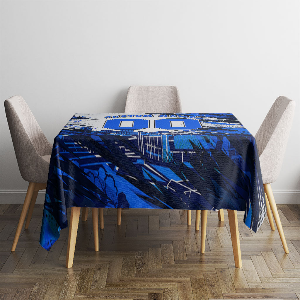 Personalised Adelaide Strikers Cricket Fan Pride Tablecloth Dynamic Cricket Graphic Art With Adelaide City Skyline