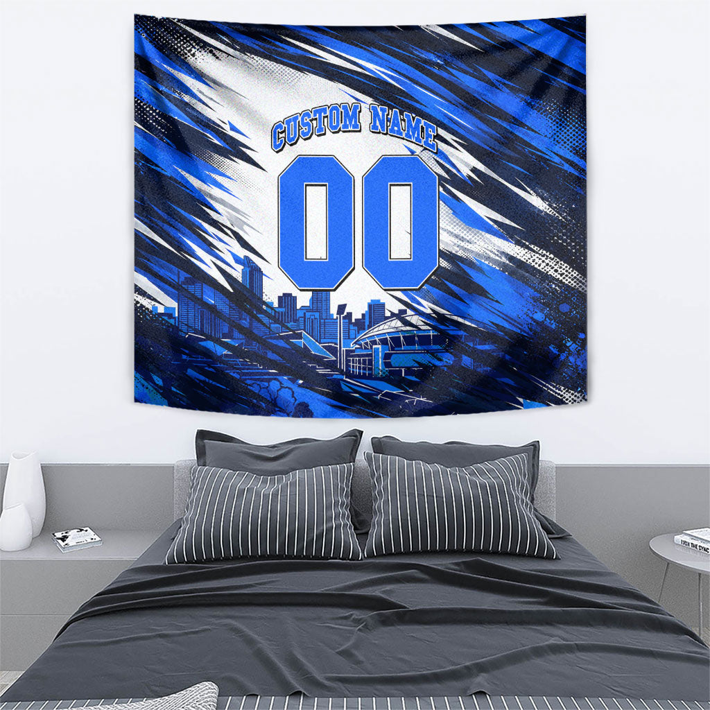 Personalised Adelaide Strikers Cricket Fan Pride Tapestry Dynamic Cricket Graphic Art With Adelaide City Skyline