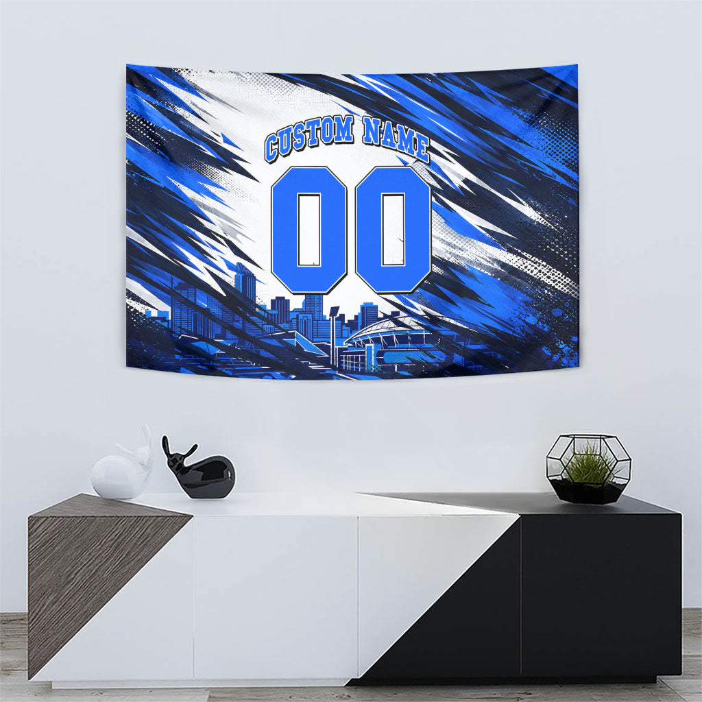 Personalised Adelaide Strikers Cricket Fan Pride Tapestry Dynamic Cricket Graphic Art With Adelaide City Skyline