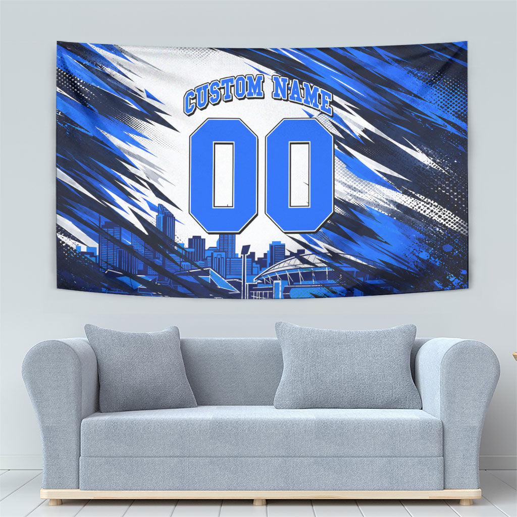 Personalised Adelaide Strikers Cricket Fan Pride Tapestry Dynamic Cricket Graphic Art With Adelaide City Skyline