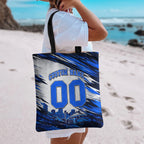 Personalised Adelaide Strikers Cricket Fan Pride Tote Bag Dynamic Cricket Graphic Art With Adelaide City Skyline