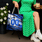 Personalised Adelaide Strikers Cricket Fan Pride Tote Bag Dynamic Cricket Graphic Art With Adelaide City Skyline