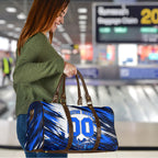 Personalised Adelaide Strikers Cricket Fan Pride Travel Bag Dynamic Cricket Graphic Art With Adelaide City Skyline