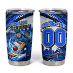 Personalised Adelaide Strikers Cricket Fan Pride Tumbler Cup Dynamic Cricket Graphic Art With Adelaide City Skyline