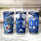 Personalised Adelaide Strikers Cricket Fan Pride Tumbler Cup Dynamic Cricket Graphic Art With Adelaide City Skyline