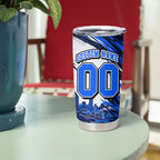 Personalised Adelaide Strikers Cricket Fan Pride Tumbler Cup Dynamic Cricket Graphic Art With Adelaide City Skyline