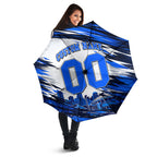 Personalised Adelaide Strikers Cricket Fan Pride Umbrella Dynamic Cricket Graphic Art With Adelaide City Skyline