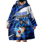 Personalised Adelaide Strikers Cricket Fan Pride Wearable Blanket Hoodie Dynamic Cricket Graphic Art With Adelaide City Skyline