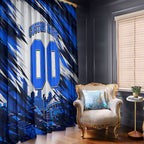 Personalised Adelaide Strikers Cricket Fan Pride Window Curtain Dynamic Cricket Graphic Art With Adelaide City Skyline