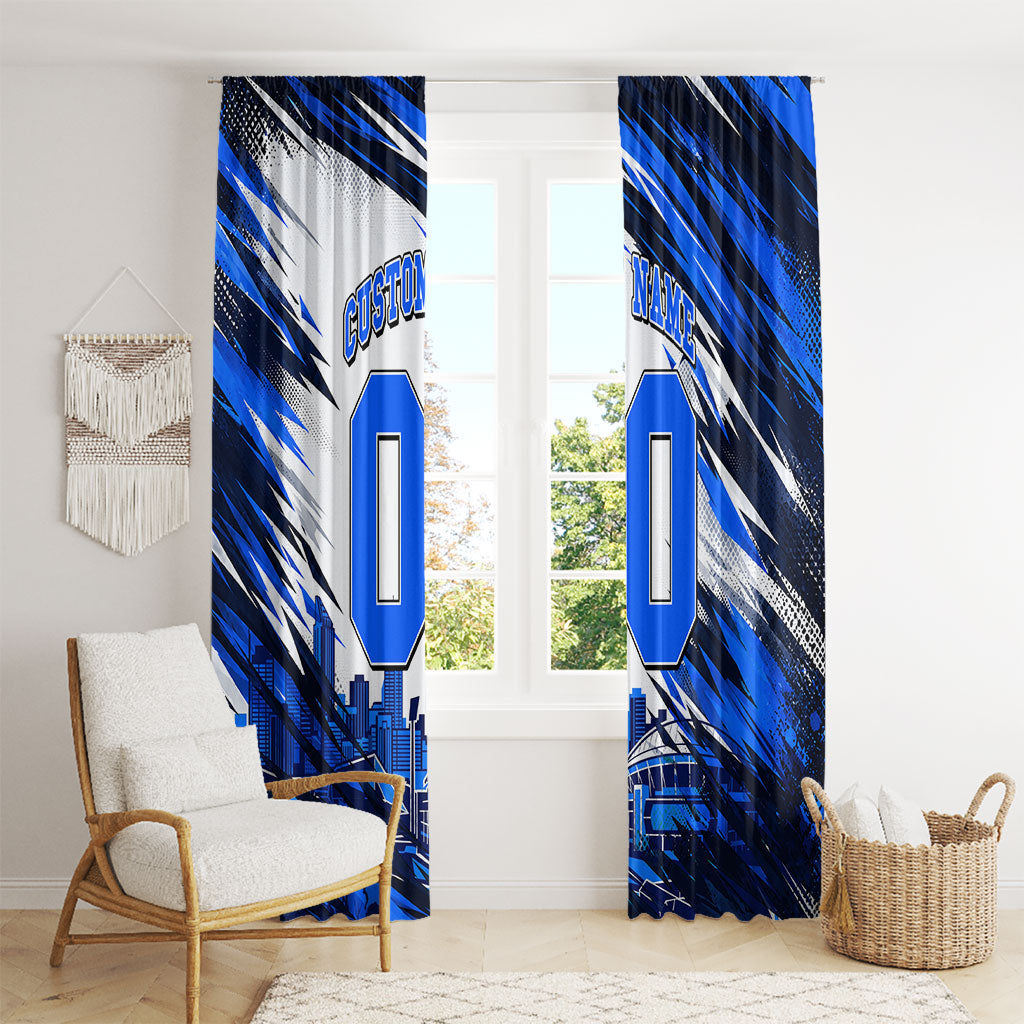 Personalised Adelaide Strikers Cricket Fan Pride Window Curtain Dynamic Cricket Graphic Art With Adelaide City Skyline