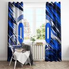 Personalised Adelaide Strikers Cricket Fan Pride Window Curtain Dynamic Cricket Graphic Art With Adelaide City Skyline