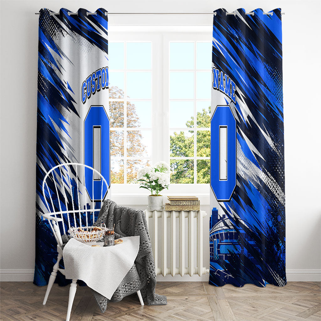 Personalised Adelaide Strikers Cricket Fan Pride Window Curtain Dynamic Cricket Graphic Art With Adelaide City Skyline