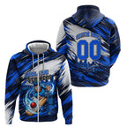 Personalised Adelaide Strikers Cricket Fan Pride Zip Hoodie Dynamic Cricket Graphic Art With Adelaide City Skyline