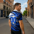 Personalised Adelaide Strikers Cricket Fan Pride Zipper Polo Shirt Dynamic Cricket Graphic Art With Adelaide City Skyline