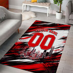 Personalised Melbourne Renegades Cricket Fan Pride Area Rug Dynamic Cricket Graphic Art With Melbourne City Skyline