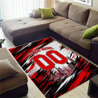 Personalised Melbourne Renegades Cricket Fan Pride Area Rug Dynamic Cricket Graphic Art With Melbourne City Skyline