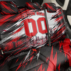 Personalised Melbourne Renegades Cricket Fan Pride Back Car Seat Cover Dynamic Cricket Graphic Art With Melbourne City Skyline