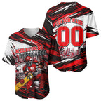 Personalised Melbourne Renegades Cricket Fan Pride Baseball Jersey Dynamic Cricket Graphic Art With Melbourne City Skyline