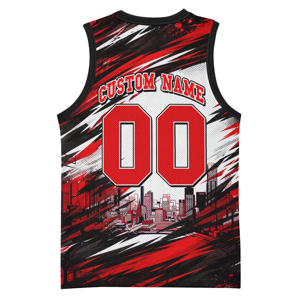 Personalised Melbourne Renegades Cricket Fan Pride Basketball Jersey Dynamic Cricket Graphic Art With Melbourne City Skyline