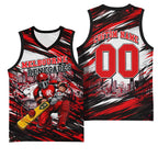 Personalised Melbourne Renegades Cricket Fan Pride Basketball Jersey Dynamic Cricket Graphic Art With Melbourne City Skyline