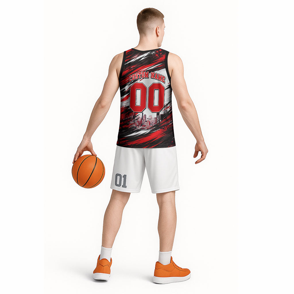 Personalised Melbourne Renegades Cricket Fan Pride Basketball Jersey Dynamic Cricket Graphic Art With Melbourne City Skyline