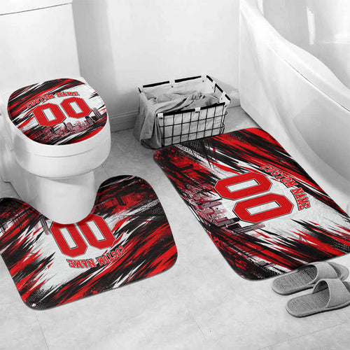 Personalised Melbourne Renegades Cricket Fan Pride Bathroom Set Dynamic Cricket Graphic Art With Melbourne City Skyline