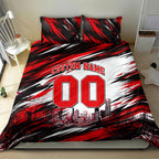 Personalised Melbourne Renegades Cricket Fan Pride Bedding Set Dynamic Cricket Graphic Art With Melbourne City Skyline