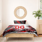 Personalised Melbourne Renegades Cricket Fan Pride Bedding Set Dynamic Cricket Graphic Art With Melbourne City Skyline