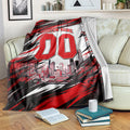 Personalised Melbourne Renegades Cricket Fan Pride Blanket Dynamic Cricket Graphic Art With Melbourne City Skyline