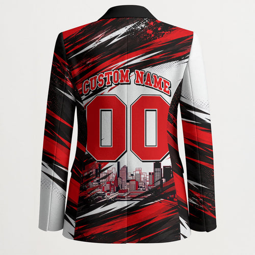Personalised Melbourne Renegades Cricket Fan Pride Blazer Dynamic Cricket Graphic Art With Melbourne City Skyline