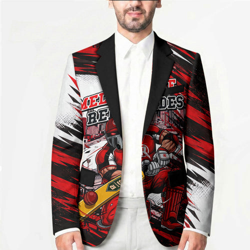 Personalised Melbourne Renegades Cricket Fan Pride Blazer Dynamic Cricket Graphic Art With Melbourne City Skyline