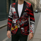 Personalised Melbourne Renegades Cricket Fan Pride Blazer Dynamic Cricket Graphic Art With Melbourne City Skyline