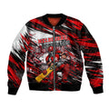 Personalised Melbourne Renegades Cricket Fan Pride Bomber Jacket Dynamic Cricket Graphic Art With Melbourne City Skyline