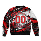 Personalised Melbourne Renegades Cricket Fan Pride Bomber Jacket Dynamic Cricket Graphic Art With Melbourne City Skyline