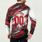 Personalised Melbourne Renegades Cricket Fan Pride Button Sweatshirt Dynamic Cricket Graphic Art With Melbourne City Skyline