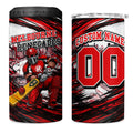 Personalised Melbourne Renegades Cricket Fan Pride 4 in 1 Can Cooler Tumbler Dynamic Cricket Graphic Art With Melbourne City Skyline