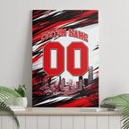 Personalised Melbourne Renegades Cricket Fan Pride Canvas Wall Art Dynamic Cricket Graphic Art With Melbourne City Skyline